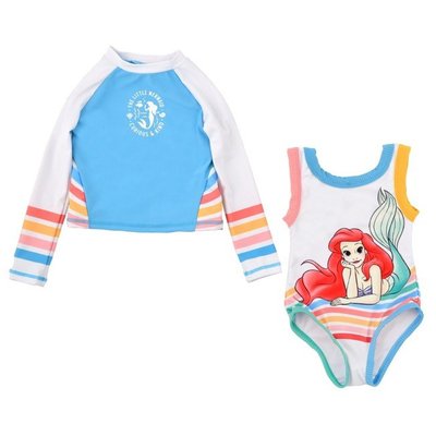現貨 迪士尼商店 小美人魚 愛麗兒 Ariel 泳衣 水著 兩件式泳衣 長袖泳衣 防曬泳衣 兒童泳衣 公主系列