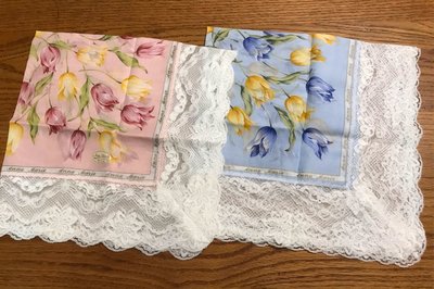 日本手帕 擦手巾 Anne Marie no. 32-83 57cm 大蕾絲手帕