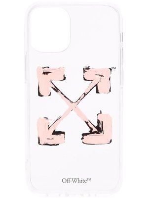 【折扣預購】22春夏正品Off-White iPhone 12 / 12 Mini手機殼 裸粉色招牌箭頭 白色
