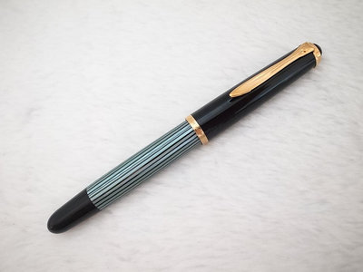 B688 1970s 百利金 德國製 M400 14c F尖鋼筆(賽璐珞材質)(活塞上水)(8成新天頂商標紋路不見)
