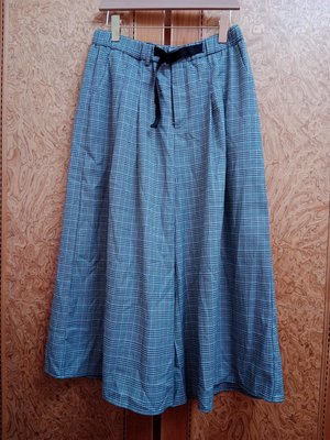 【唯美良品】OB 千鳥格寬管長褲裙~ W1026-967    大尺碼