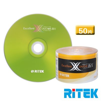 錸德 RITEK [運動] 8X DVD-R/4.7GB50片/DVDR空白片/316545 消費做公益盈餘捐款做公益