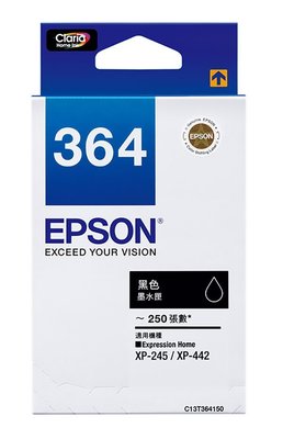 【Pro Ink 原廠墨水匣】EPSON 364 XP-245 XP-442 原廠盒裝 黑色墨水匣‧含稅