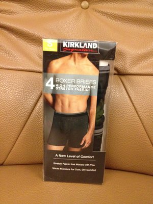 kirkland男彈性針織內褲/平口褲一組4件(s號)  特價399元--可超取付款