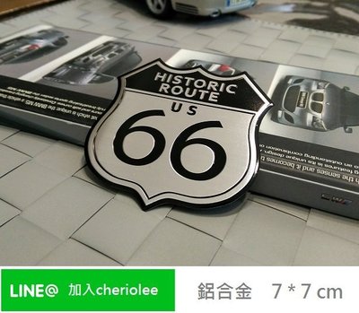 美國 66號公路 鋁合金 貼標 TOYOTA RAV4 Land Cruiser Alphard Prius c a