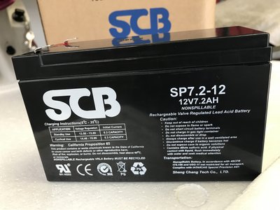 部長電池  SCB  PE電池  12V7.2AH  AGM構造 SP7.2-12