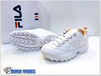 ╭＊dodo_sport＊╯韓版 DISRUPTOR II 鋸齒老爹鞋-白/粉(4-C608T-115)