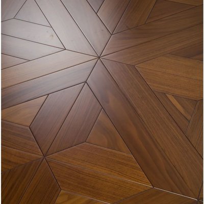 臥室地板地板實木拼花異形美式胡桃方形木地板人字三層木地板三層~特價