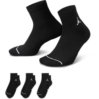 Jordan Everyday 吸濕排汗襪子 喬丹黑色襪子 黑襪 3雙入 DX9655-010