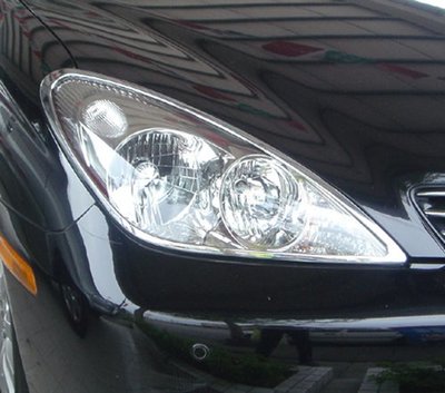圓夢工廠 Lexus 2002~2006 ES300 ES330 超質感 改裝 鍍鉻銀車燈框飾貼 前燈框 頭燈框