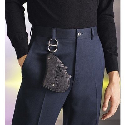 【COCO 精品專賣】Dior SADDLE KEYRING 限量 黑色 小牛皮 馬鞍 吊飾 鑰匙包 零錢包 現貨