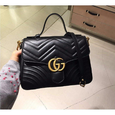 GUCCI 498110 GG Marmont matelassé top handle bag 秋冬新款