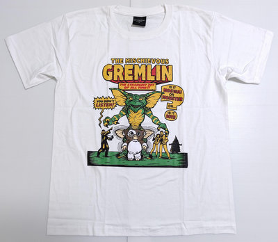 【Mr.17】 GREMLINS 小精靈 魔怪 經典電影 進口T-SHIRT短袖 白色T恤 (B123)