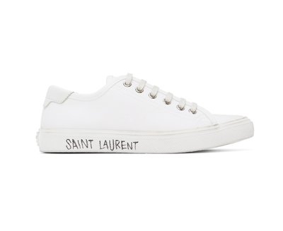 [全新真品代購] SAINT LAURENT 白色 Malibu 帆布鞋 / 休閒鞋 (YSL)