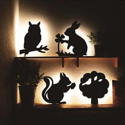 預購~日本製造 聲控LED動物壁燈 (松鼠)