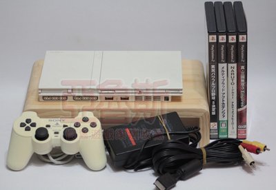 【亞魯斯】PS2遊戲主機(未改機) SCPH-75000型(褪色白款) 薄機 / 中古商品/免運費(看圖看說明)