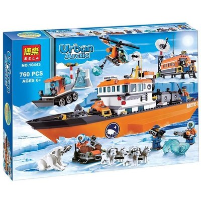 ☆ 恩祐小舖-博樂 城市系列 city 極地探險 10443北極破冰船隊/ 樂高相容 【Lego系列】