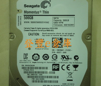 【登豐e倉庫】 YF123 Seagate ST500LT012 500G SATA3 筆電硬碟