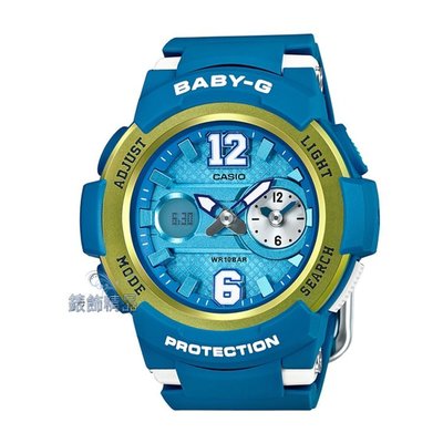 【錶飾精品】現貨CASIO BGA-210-2 B DR 藍銀 卡西歐Baby-G運動風格 兩地時間 全新原廠正品