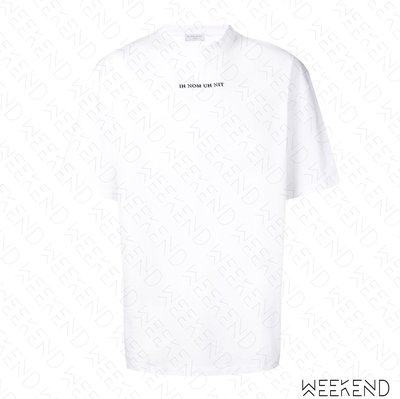 【WEEKEND】 IH NOM UH NIT Logo 男女同款 短袖上衣 T恤 白色 19春夏