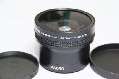 58mm 0.25x 魚眼鏡頭 帶12.5X微距鏡頭適用于索尼250P 190P攝像機