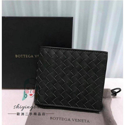 Bottega Veneta Bv短夾零錢包 編織黑色牛皮夾 零錢袋款 M133991