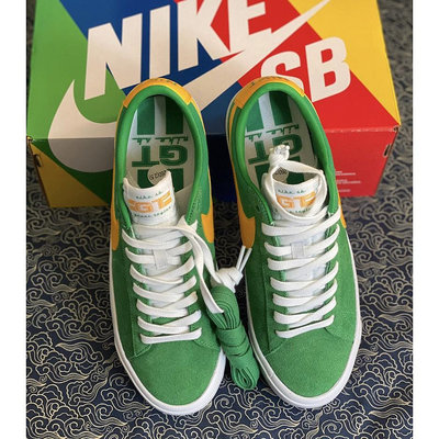 正品 Nike SB Zoom Blazer Low Pro GT "Lucky Green"DC7695-300 綠黃