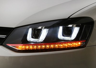 包郵!Volkswagen VW 大眾福斯波羅Polo Cross改裝大燈總成2012-2018 2V