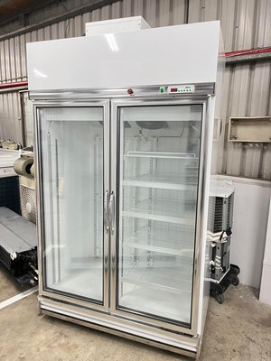 銘騰二門透明冷凍玻璃展示冰箱 220V  壓縮機防噪靜音箱 含基本散熱外移 保固一個月  ️🌈萬能中古倉️