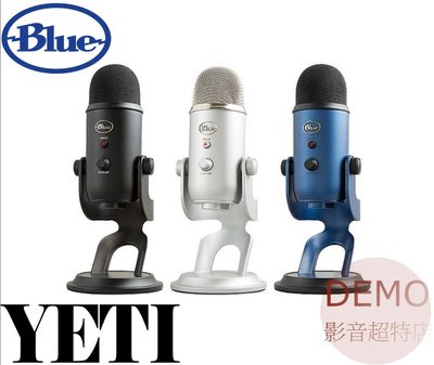 ㊑DEMO影音超特店㍿美國Blue YETI 專業錄音USB麥克風 YouTube / 動畫投稿 /PC聲音收錄