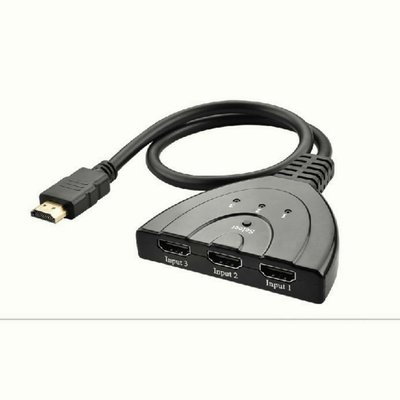 HDMI一分三選擇器 擴充 HDMI 高清 AnyCast Mod 電視盒 推送寶 電腦 傳輸線
