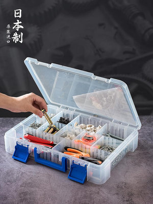 日本進口多格工具零件盒小螺絲配件分類收納盒電子元件塑料分裝箱~告白氣球