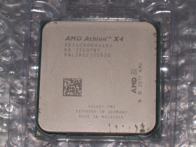 售:AMD ATHLON X4 740 3.2G   FM2  4核心CPU   (良品)(無內顯)