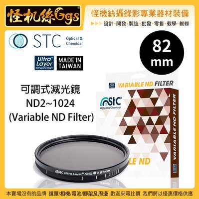 怪機絲 STC VND 82mm 可調式減光鏡 ND2~1024 多層鍍膜 可調式 鏡頭 ND鏡 風景 薄框 抗靜電