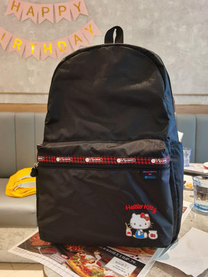YOYO免運~Lesportsac kitty聯名款卡通背包雙肩包旅行背包3426