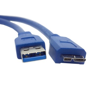 USB3.0 A公對MICRO B公 MicroB延長 適用NOTE3 S5 I9600行動硬碟盒 U3-003-1M