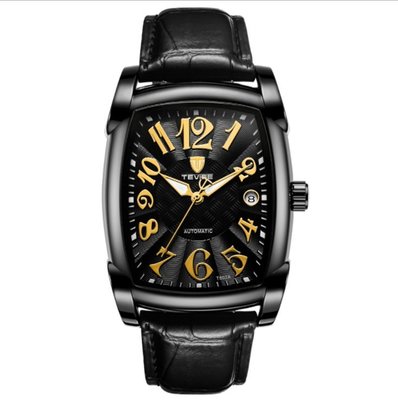 【潮裡潮氣】特威斯正品牌手錶真皮新款多功能商務防水全自動機械男士手錶