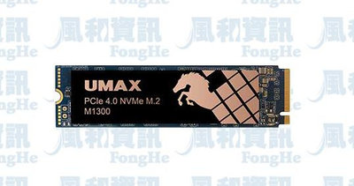 UMAX M1300 M.2 2280 PCIe Gen4x4 1TB SSD【風和資訊】