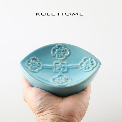 肥皂盒KULE HOME 陶瓷創意瀝水肥皂盒家用衛生間香皂碟新款洗衣皂托輕奢