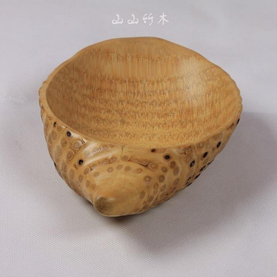 竹根果盤 盤子 茶道 配件 擺件 手工雕刻 茶具 竹雕 根雕 天然