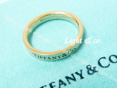 【Light &amp; co.】專櫃真品已送洗 TIFFANY AU750 玫瑰K  ROSE GOLD 經典刻印 戒指