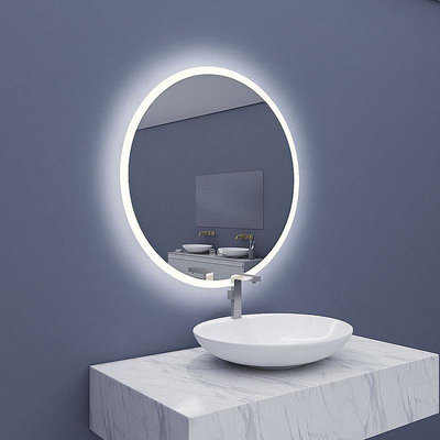 圓形LED智能鏡子供應電商 酒店工程CE認證驅動掛壁浴室鏡
