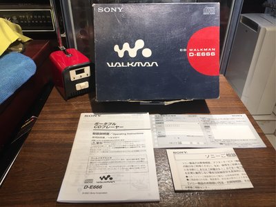 ［二手CD隨身聽］SONY CD WALKMAN D-E666 全配盒裝