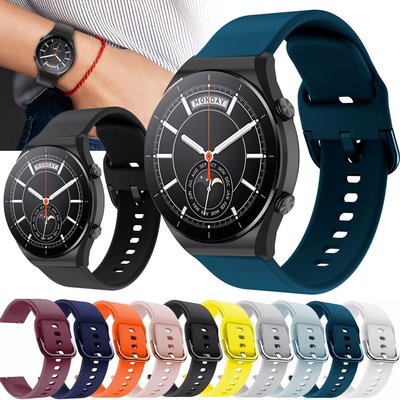 適用於小米手錶 S1 錶帶更換矽膠錶帶 22mm 錶帶手鍊腕帶, 適用於 MI 手錶顏色 2 / S1 Active