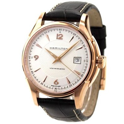 HAMILTON H32545555 漢米爾頓 手錶 機械錶 40mm VIEWMATIC 玫瑰金 皮錶帶 男錶女錶