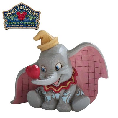 Enesco 小飛象 愛心 塑像 公仔 精品雕塑 Dumbo 迪士尼 Disney 正版授權【339990】