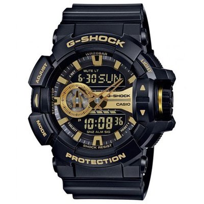 G-SHOCK 金屬龐克多層次錶盤設計腕錶限量到貨-金面(GA-400GB-1A9DR)