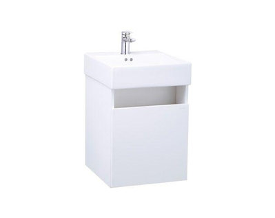 《振勝網》凱撒衛浴專賣店 LF5261/EH15261AP 42cm 面盆+白色浴櫃組+開放置物空間 /小空間適用 不含龍頭