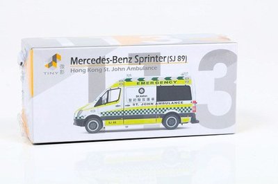 【秉田屋】現貨 Tiny 微影 No.113 Mercedes Benz 賓士 Sprinter 香港 聖約翰救護車