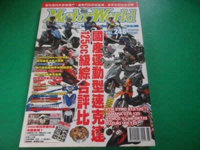 大熊舊書坊-摩托車雜誌 VOL.248 國產運動型速克達 125cc級綜合評比-品32